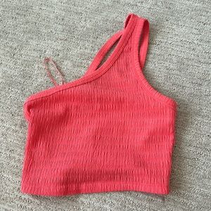 One Shoulder Open Back Crop Top